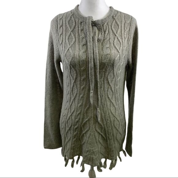 Prana Gray Shelby Poncho Cable Knit Size S - Picture 1 of 13